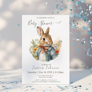Peter Rabbit Baby Shower Einladung