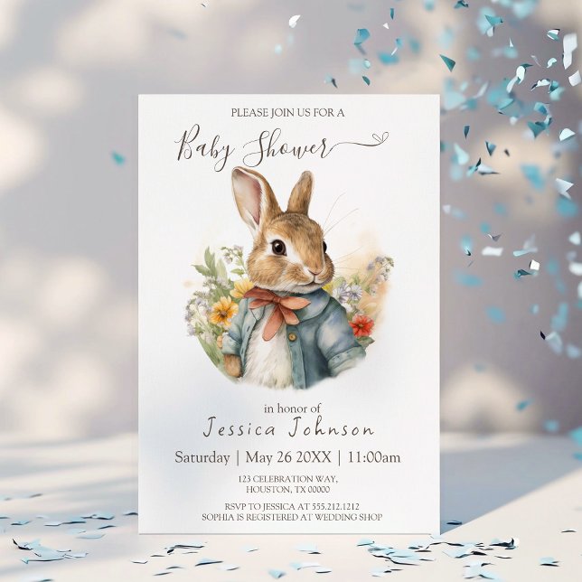 Peter Rabbit Baby Shower Einladung (Von Creator hochgeladen)