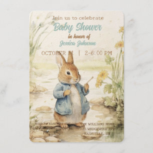 Peter Rabbit Baby Shower Einladung