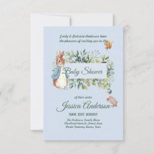 Peter Rabbit BABY SHOWER Einladungen Junge oder Mä