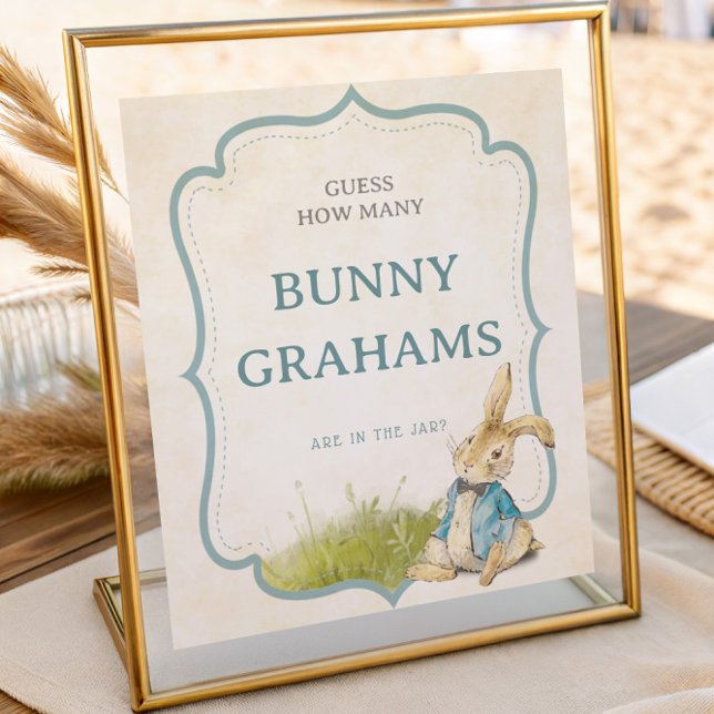 Peter Rabbit Baby Shower How Many Bunny Grahams Poster (Von Creator hochgeladen)