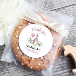 Peter Rabbit Baby Shower Runder Aufkleber