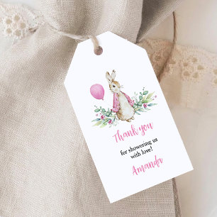 Peter Rabbit Baby Shower Vielen Dank Geschenkanhänger