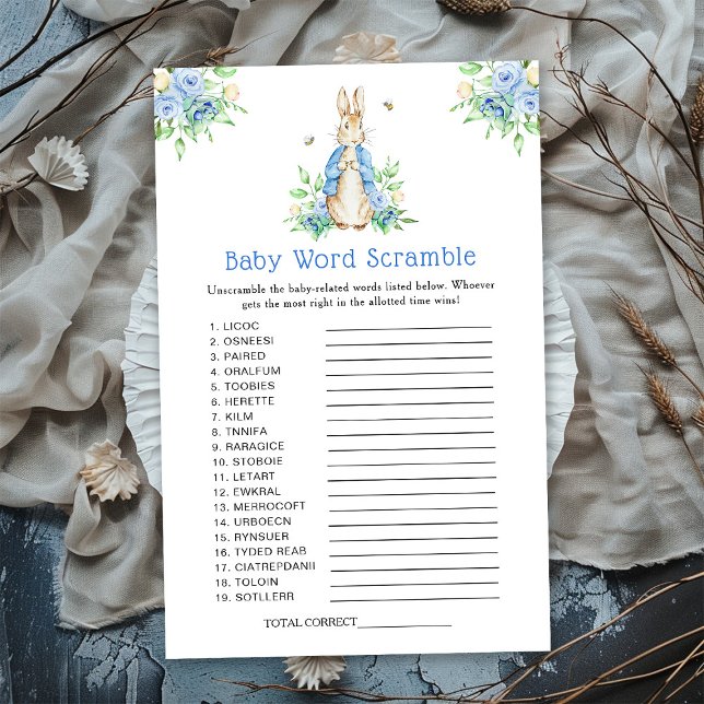 Peter Rabbit Baby Word Scramble Game (Von Creator hochgeladen)