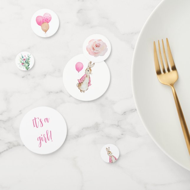 Peter Rabbit Babydusche Es ist ein Mädchen Konfetti (Gruppe)