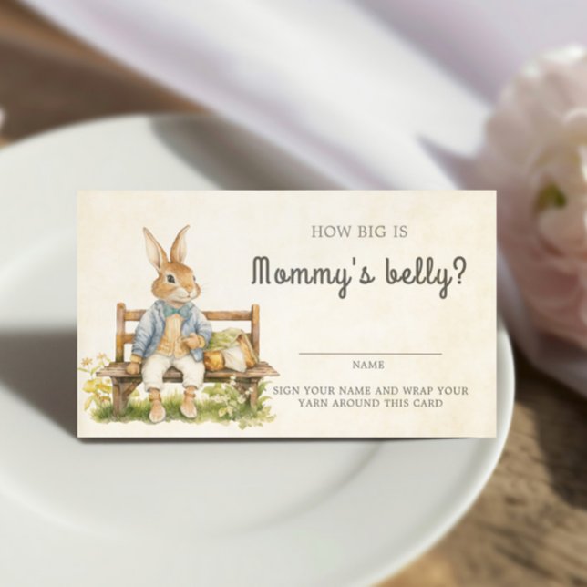 Peter Rabbit Babydusche Wie groß ist Mama's Bauch Begleitkarte (Von Creator hochgeladen)
