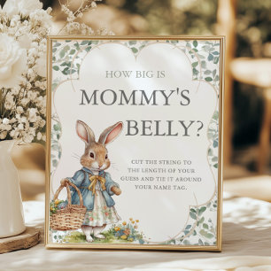 Peter Rabbit Babydusche Wie groß ist Mama's Bauch Poster