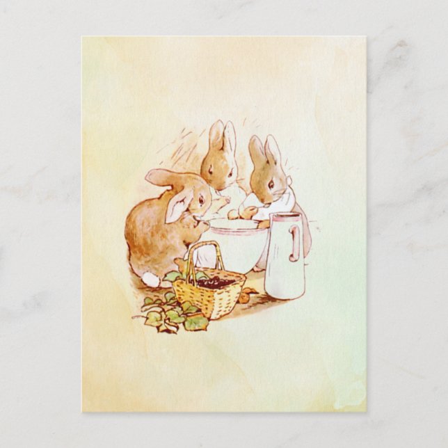 Peter Rabbit Beatrix Potter Postkarte (Vorderseite)