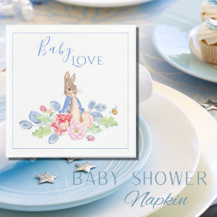 Peter Rabbit Blue Baby Liebe Baby Shower Serviette