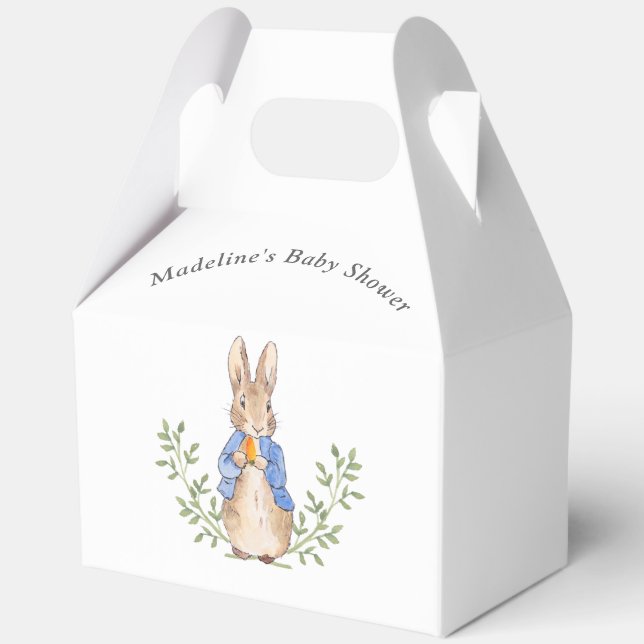 Peter Rabbit Blue White Vintag Baby Dusche Geschenkschachtel (Vorderseite)