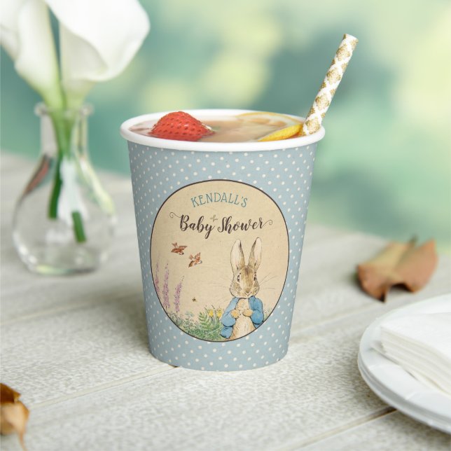 Peter Rabbit | Boy Baby Dusche Pappbecher (In Situ)