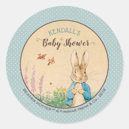 Peter Rabbit | Boy Baby Dusche Runder Aufkleber