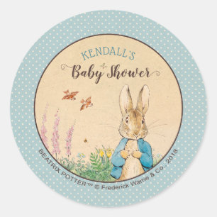 Peter Rabbit   Boy Baby Dusche Runder Aufkleber