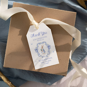 Peter Rabbit Boy Baby Dusche Vielen Dank Tag Geschenkanhänger