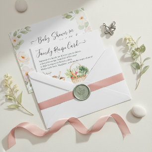 Peter Rabbit Boy Baby Shower Family Rezeptkarte Begleitkarte