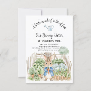 Peter Rabbit Boy Erste Geburtstagsparty Einladung