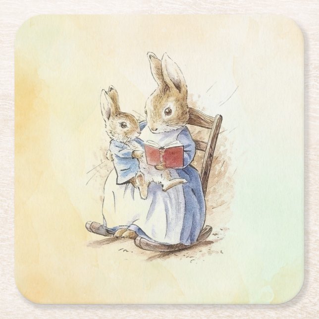 Peter Rabbit (Buch) Rechteckiger Pappuntersetzer (Vorderseite)