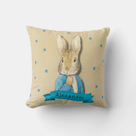Peter Rabbit Carrots and Stars Boy Custom Kissen