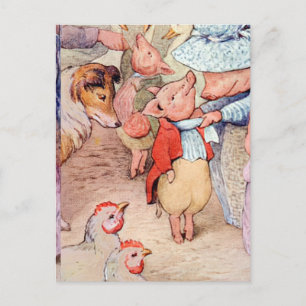 Peter Rabbit (Ferkel) Gewebepapier Postkarte