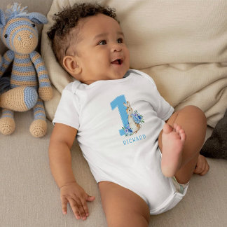 Peter Rabbit first birthday baby bodysuit Baby Strampler