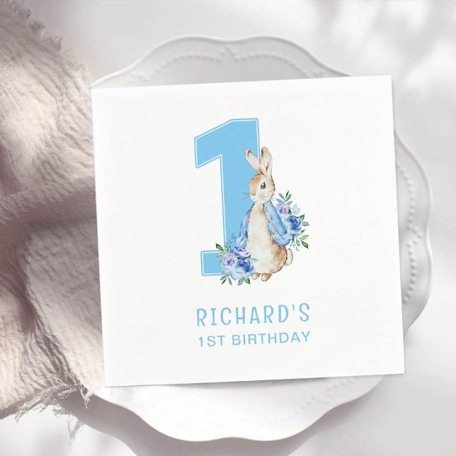 Peter Rabbit First Geburtstag Serviette (Von Creator hochgeladen)