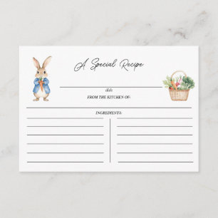 Peter Rabbit Floral Baby Dusche Rezept Umschließun Begleitkarte