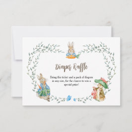 Peter Rabbit Friends Diaper Raffle RSVP Karte