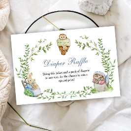 Peter Rabbit Friends Diaper Raffle RSVP Karte