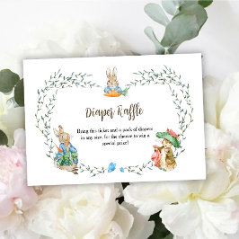 Peter Rabbit Friends Diaper Raffle RSVP Karte