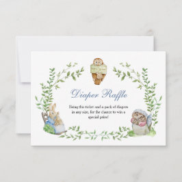 Peter Rabbit Friends Diaper Raffle RSVP Karte