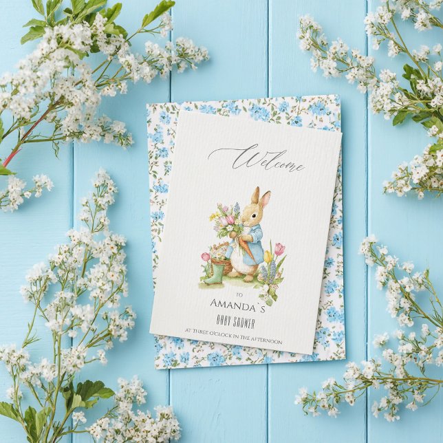 Peter Rabbit Garden Baby Dusche Willkommen Poster (Von Creator hochgeladen)