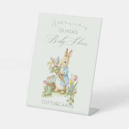 Peter Rabbit Garden Baby Showgeschenk und -karte Sockelschild