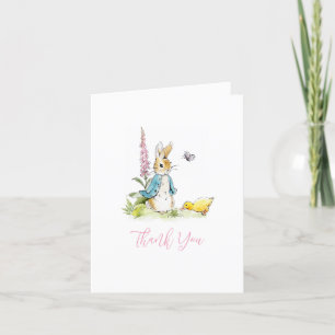 Peter Rabbit Girl Baby Dusche gefaltet Danke