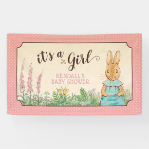 Peter Rabbit Girl Babyshower Banner
