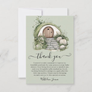 Peter Rabbit Green Burrow Holzes Gate Baby Dusche Dankeskarte