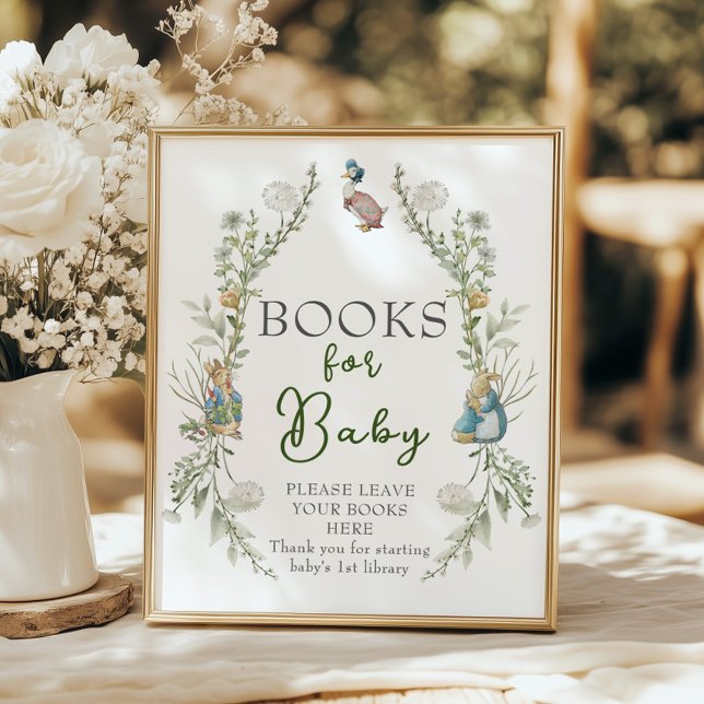 Peter Rabbit Greenery Wildblume Books for Baby Poster (Von Creator hochgeladen)