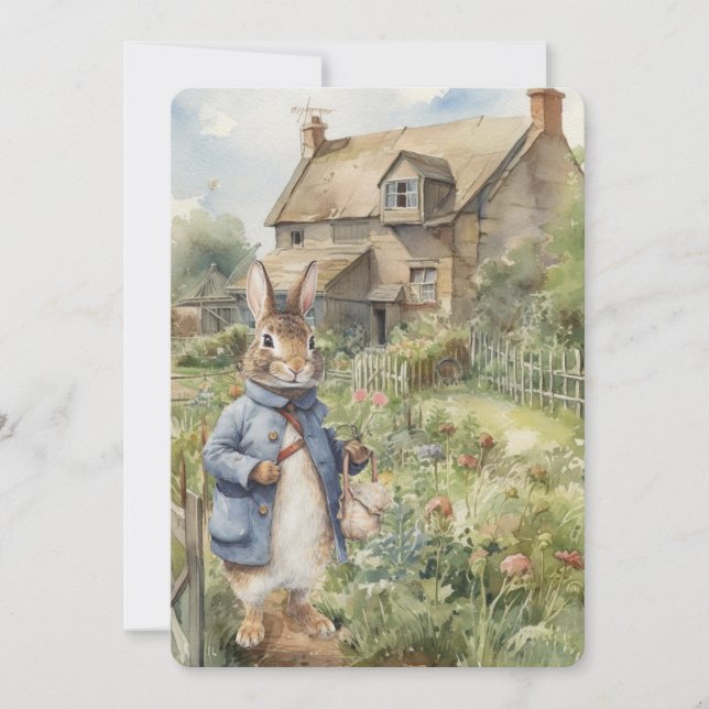 Peter Rabbit Grußkarte Feiertagskarte (Vorderseite)