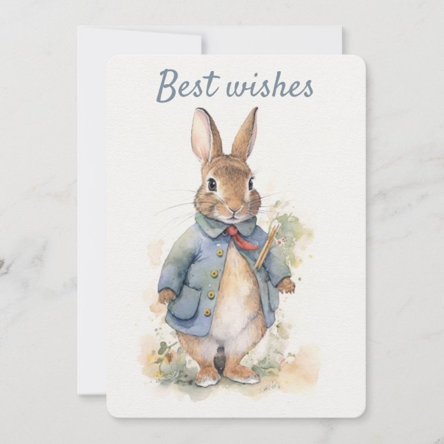 Peter Rabbit Grußkarte Feiertagskarte (Vorderseite)