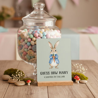 Peter Rabbit “Guess How Many” Baby Shower Game Acrylschild