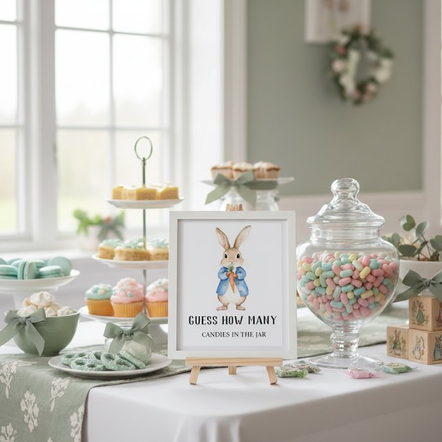 Peter Rabbit “Guess How Many” Baby Shower Game Poster (Von Creator hochgeladen)