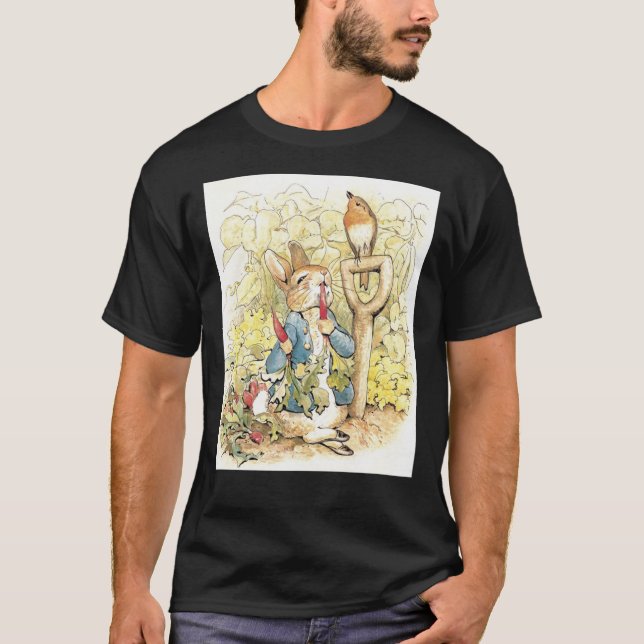 Peter Rabbit im Garten - Beatrix Potter Classi T-Shirt (Vorderseite)
