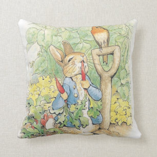 Peter Rabbit im Garten - Beatrix Potter Kissen