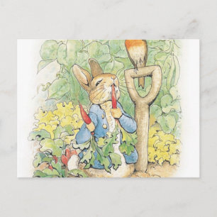 Peter Rabbit im Garten - Beatrix Potter Postkarte