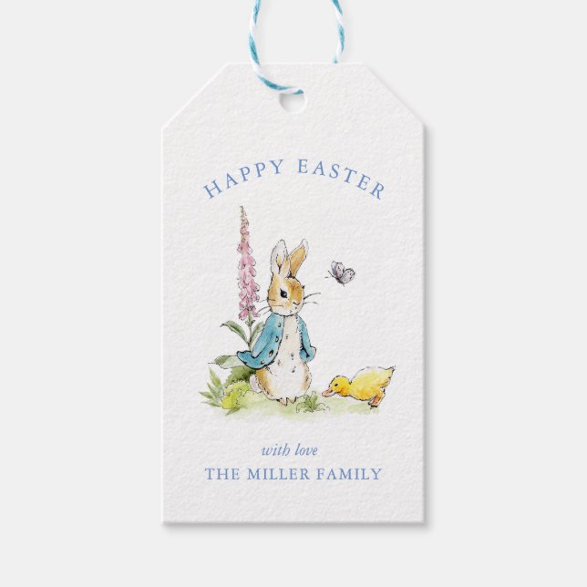 Peter Rabbit im Garten Ostern Geschenkanhänger (Vorderseite)