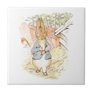 Peter Rabbit im Garten (von Beatrix Potter) Fliese