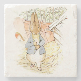 Peter Rabbit im Garten (von Beatrix Potter) Steinuntersetzer