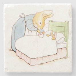 Peter Rabbit in Bed (wird von seiner Mutter Gefütt Steinuntersetzer