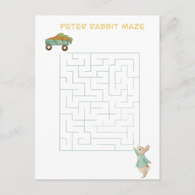 Peter Rabbit Kindergeburtstag & Game Postkarte (Vorderseite)