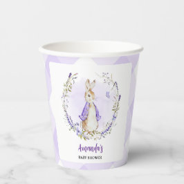 Peter Rabbit Lila Baby Shower Pappbecher