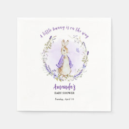 Peter Rabbit Lila Baby Shower Serviette